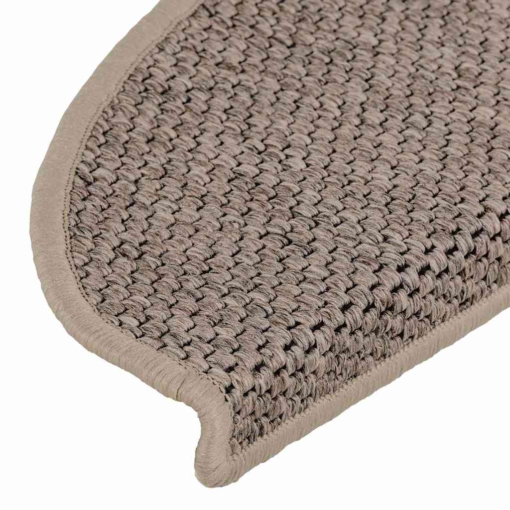 Samoljepljivi otirači za stepenice 15 kom 65x21x4 cm tamnobež