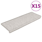 Samoljepljivi otirači za stube 15 kom 65x21x4 cm boja platine