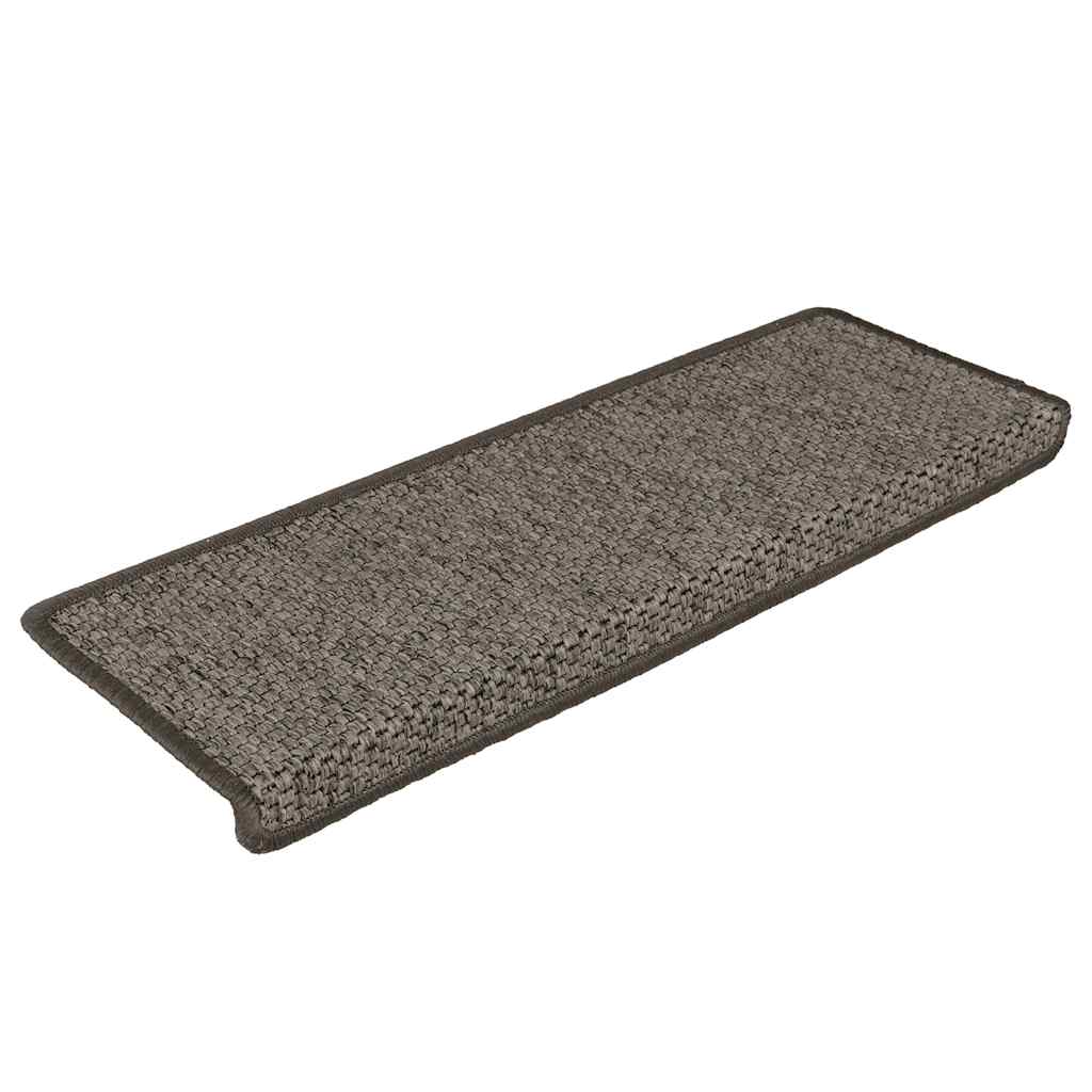 Samoljepljivi otirači za stepenice 15 kom 65x21x4 cm sivi/bež
