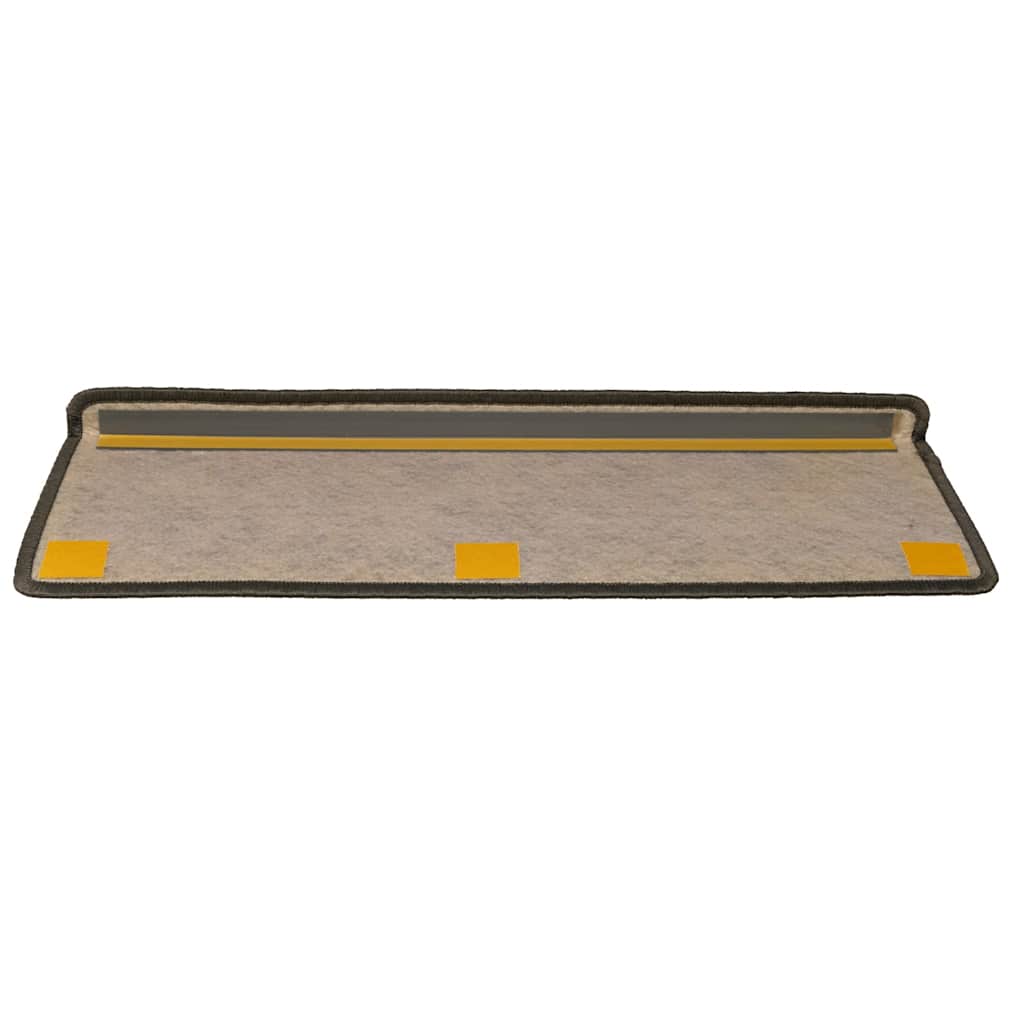 Samoljepljivi otirači za stepenice 15 kom 65x21x4 cm sivi/bež