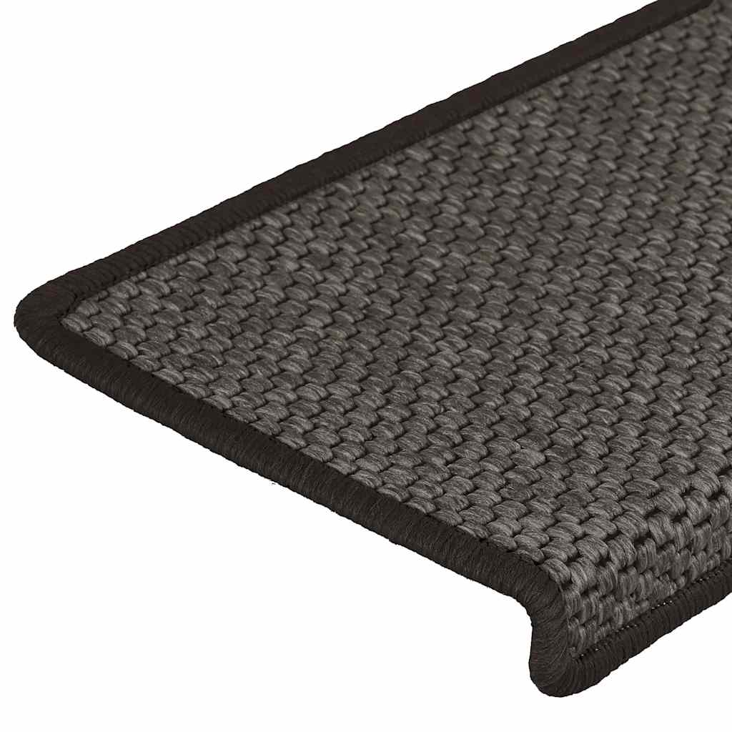 Samoljepljivi otirači za stepenice 15 kom 65x21x4 cm antracit