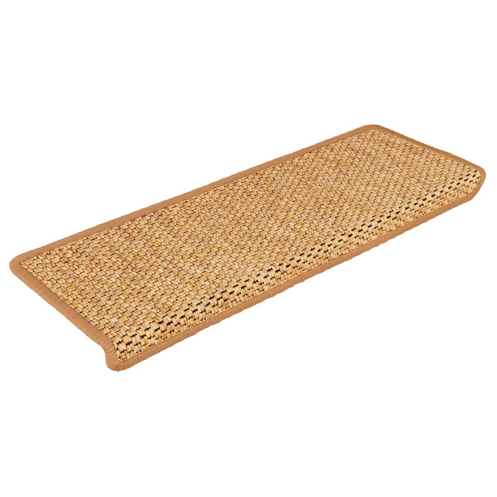 Samoljepljivi otirači za stepenice 15 kom 65x21x4 cm sisal
