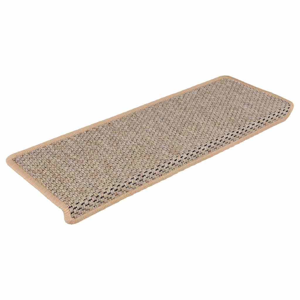 Samoljepljivi otirači za stepenice 15 kom 65x21x4 cm svjetlobež