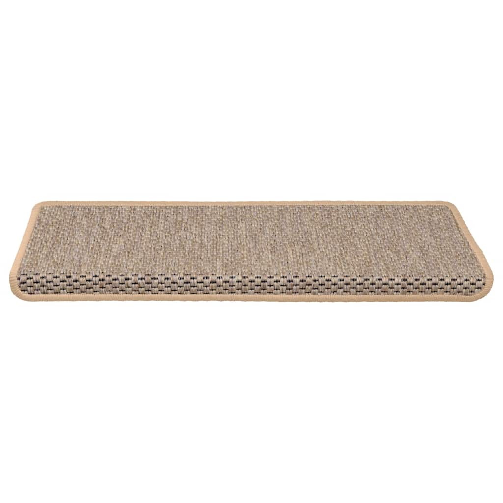 Samoljepljivi otirači za stepenice 15 kom 65x21x4 cm svjetlobež