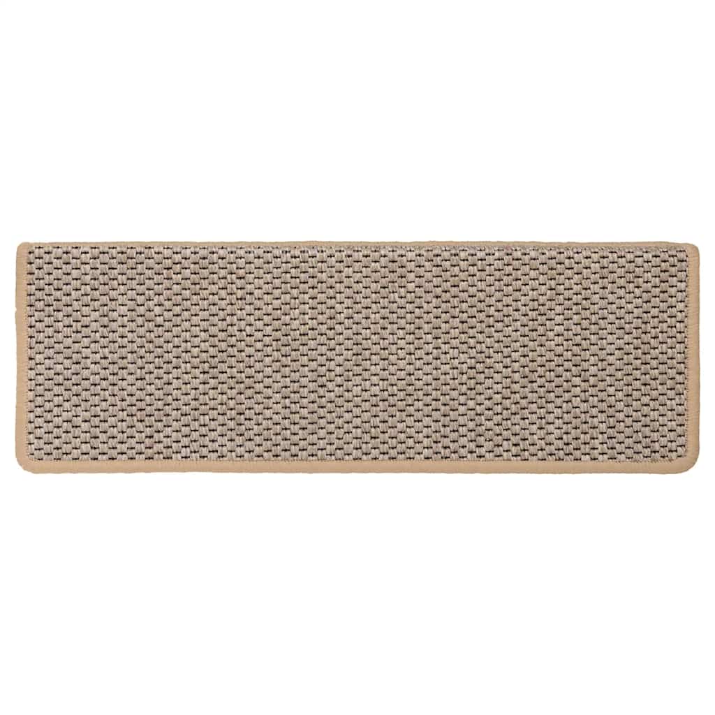 Samoljepljivi otirači za stepenice 15 kom 65x21x4 cm svjetlobež