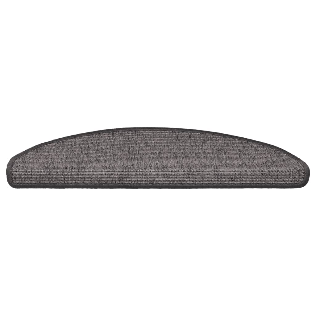Prostirke za stepenice 15 kom 65x21x4 cm bež i sive poluokrugle velike