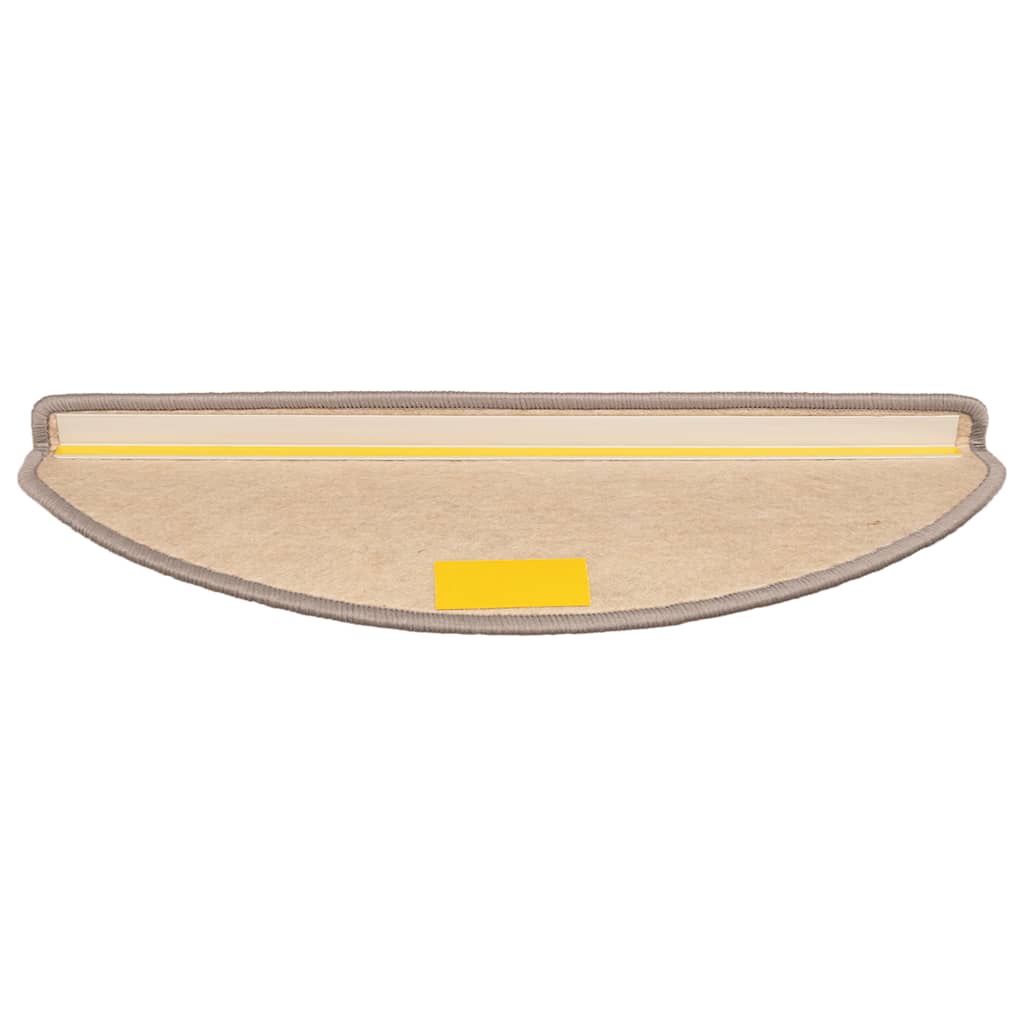 Prostirke za stepenice 15 kom 65x21x4 cm tamno bež poluokrugle velike
