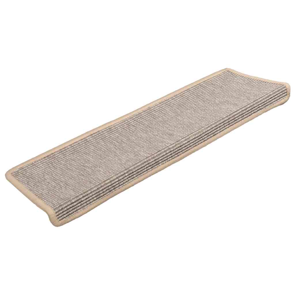Prostirke za stepenice 15 kom 65x21x4 cm srebrne pravokutne rubove