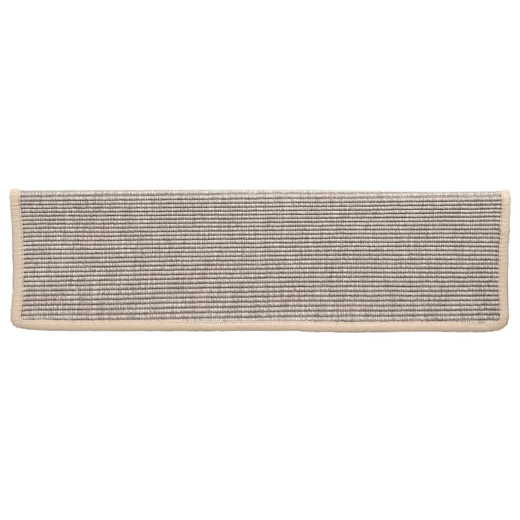 Prostirke za stepenice 15 kom 65x21x4 cm srebrne pravokutne rubove