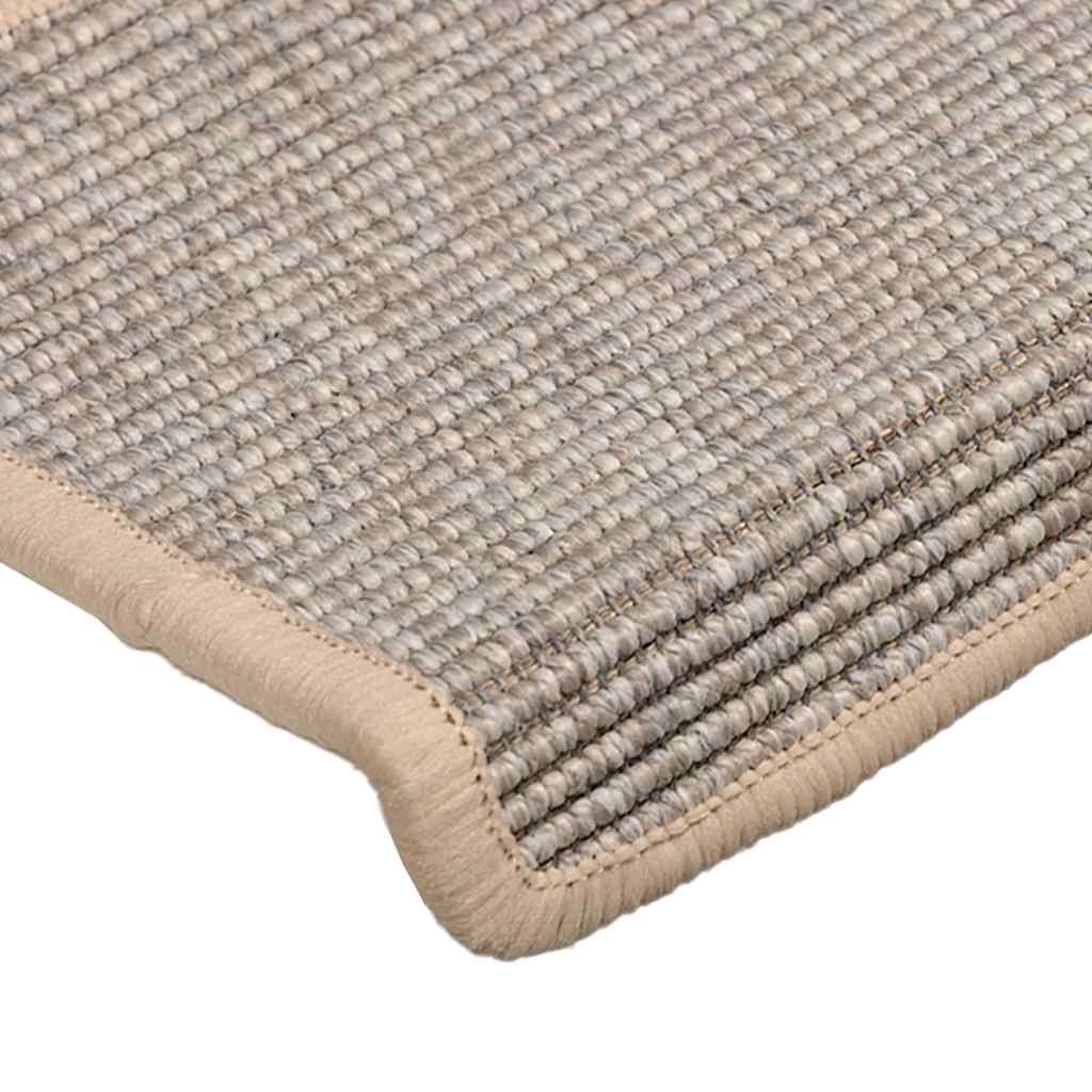 Prostirke za stepenice 15 kom 65x21x4 cm srebrne pravokutne rubove