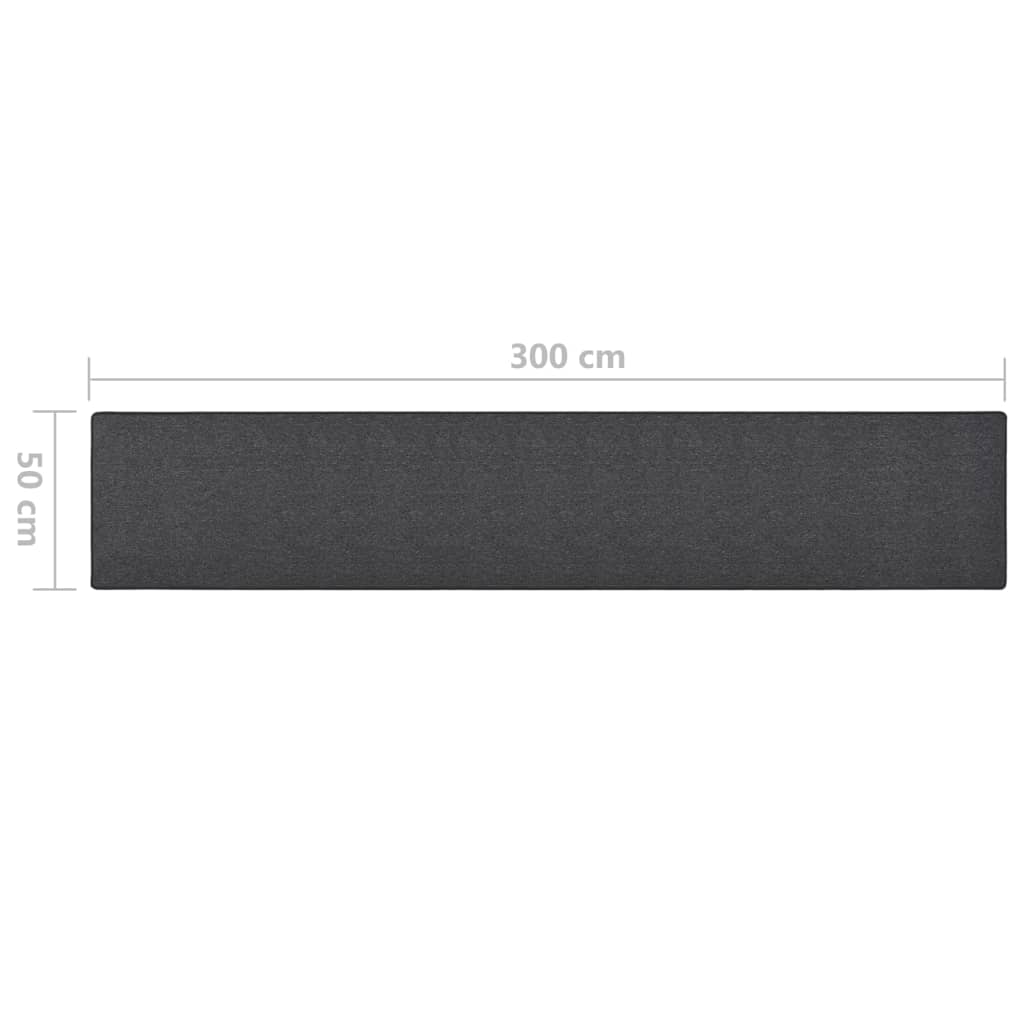 Dugi tepih antracit 50 x 300 cm