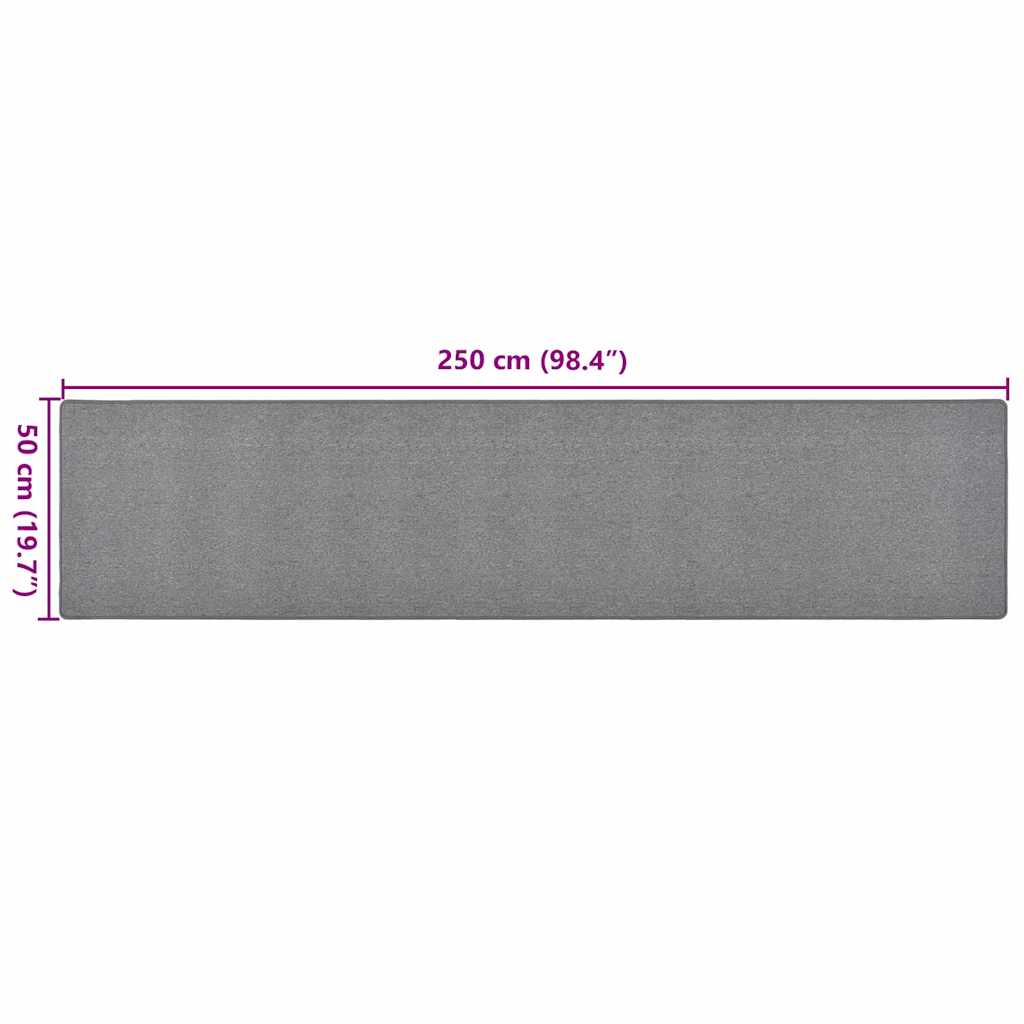 Dugi tepih tamnosivi 50 x 250 cm