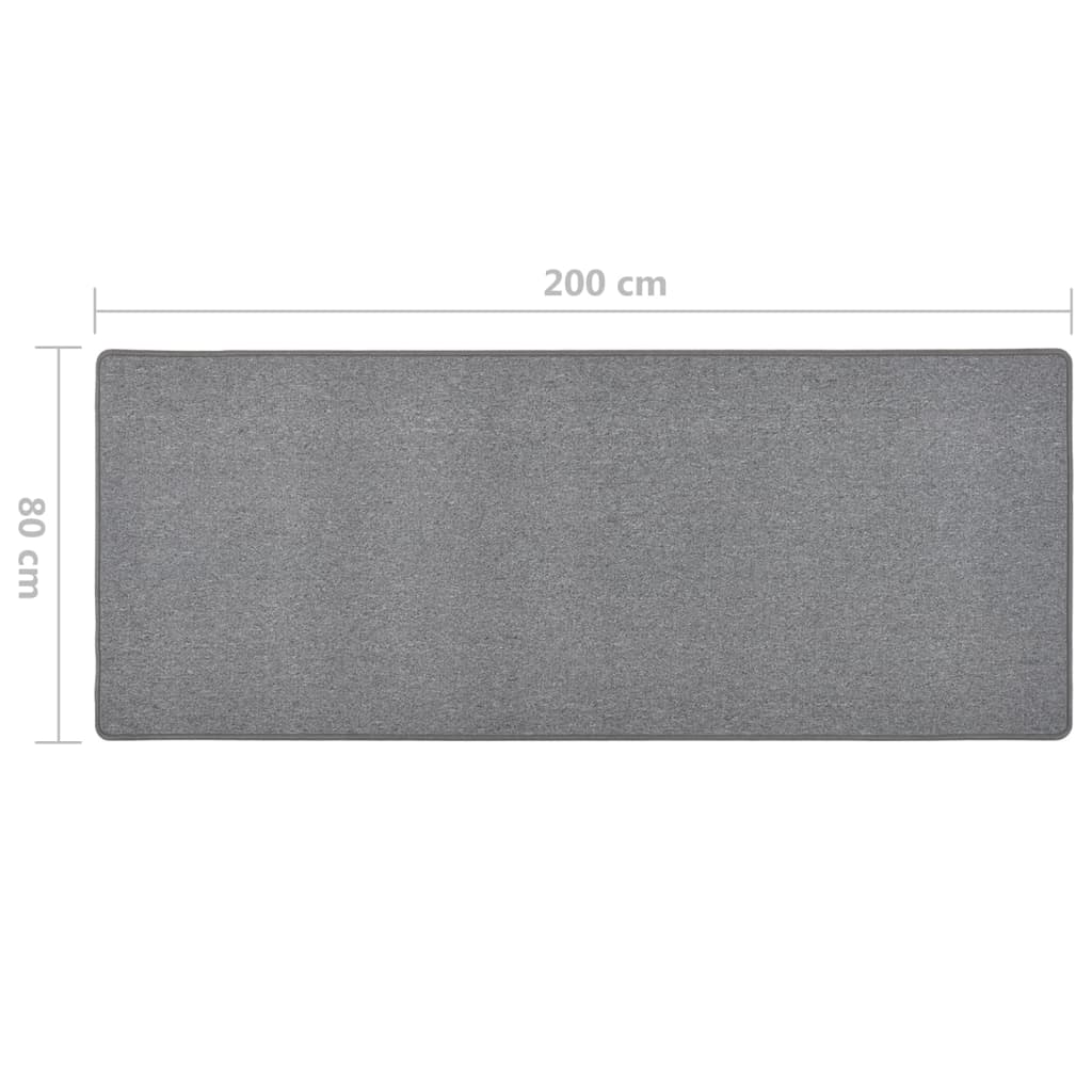 Dugi tepih tamnosivi 80 x 200 cm