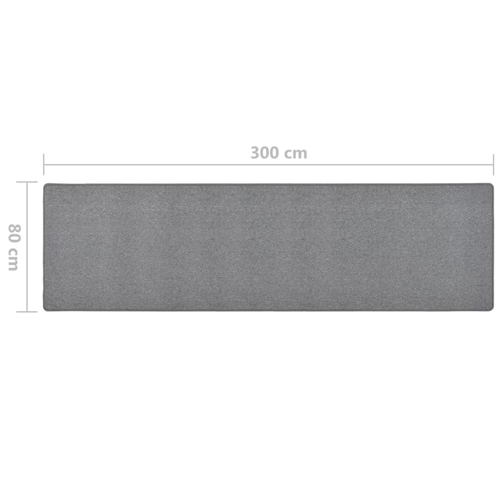 Dugi tepih tamnosivi 80 x 300 cm