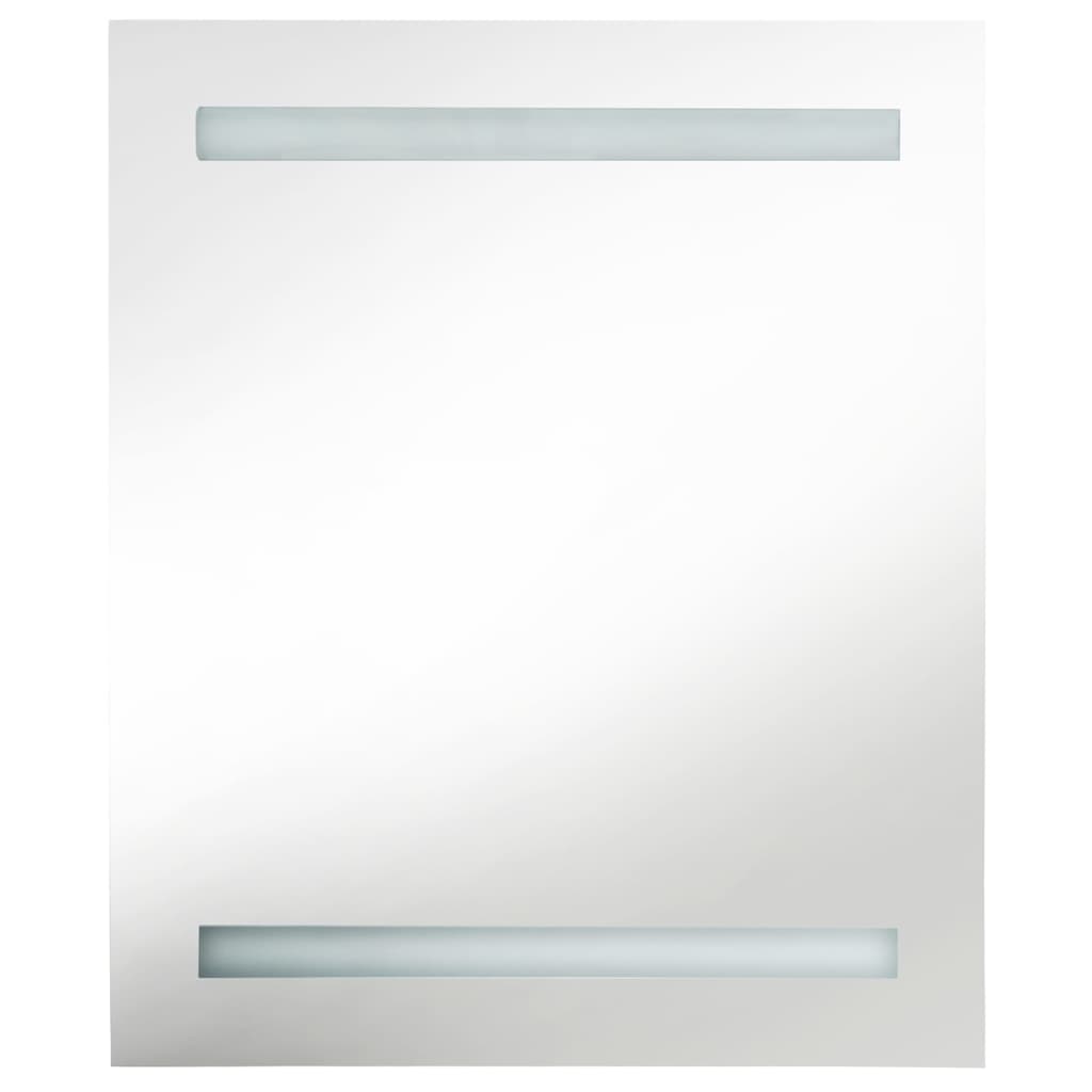 LED kupaonski ormarić s ogledalom sjajni bijeli 50 x 14 x 60 cm