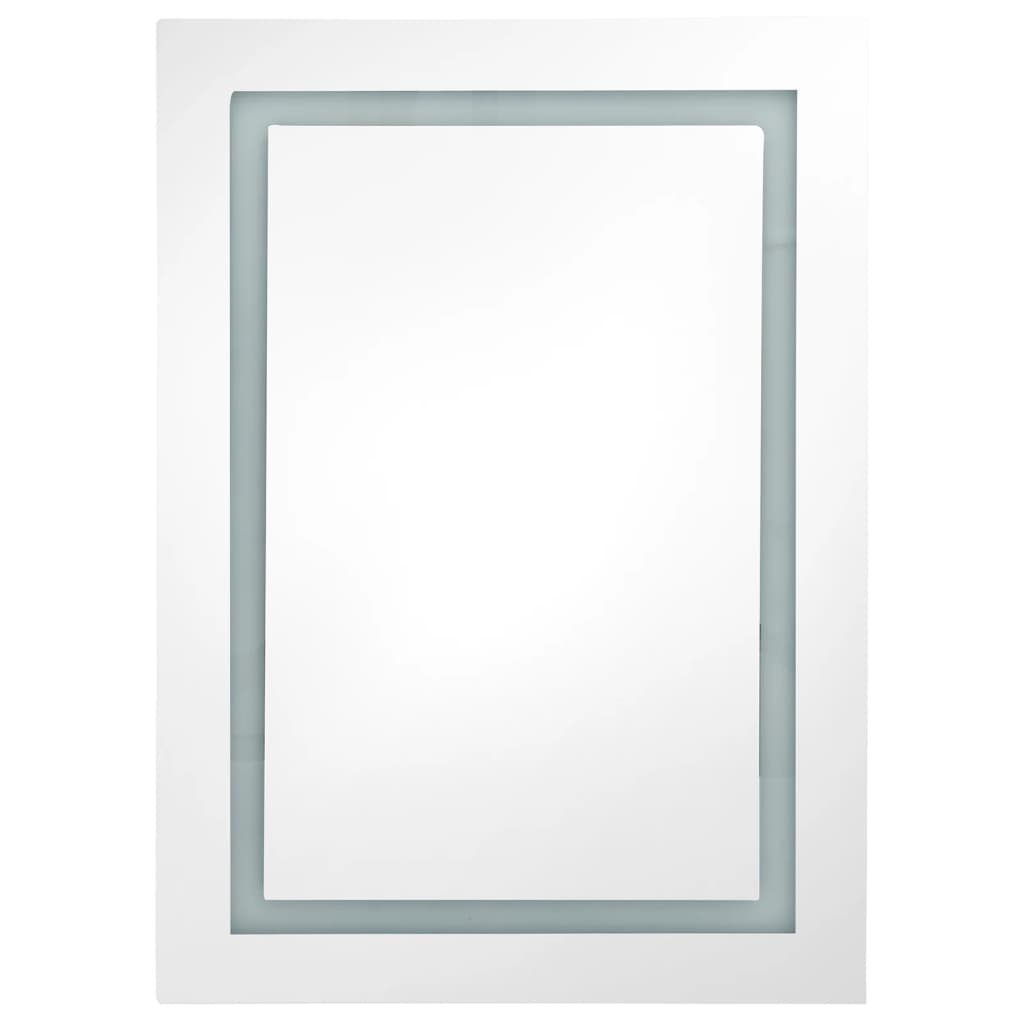 LED kupaonski ormarić s ogledalom boja hrasta 50 x 13 x 70 cm