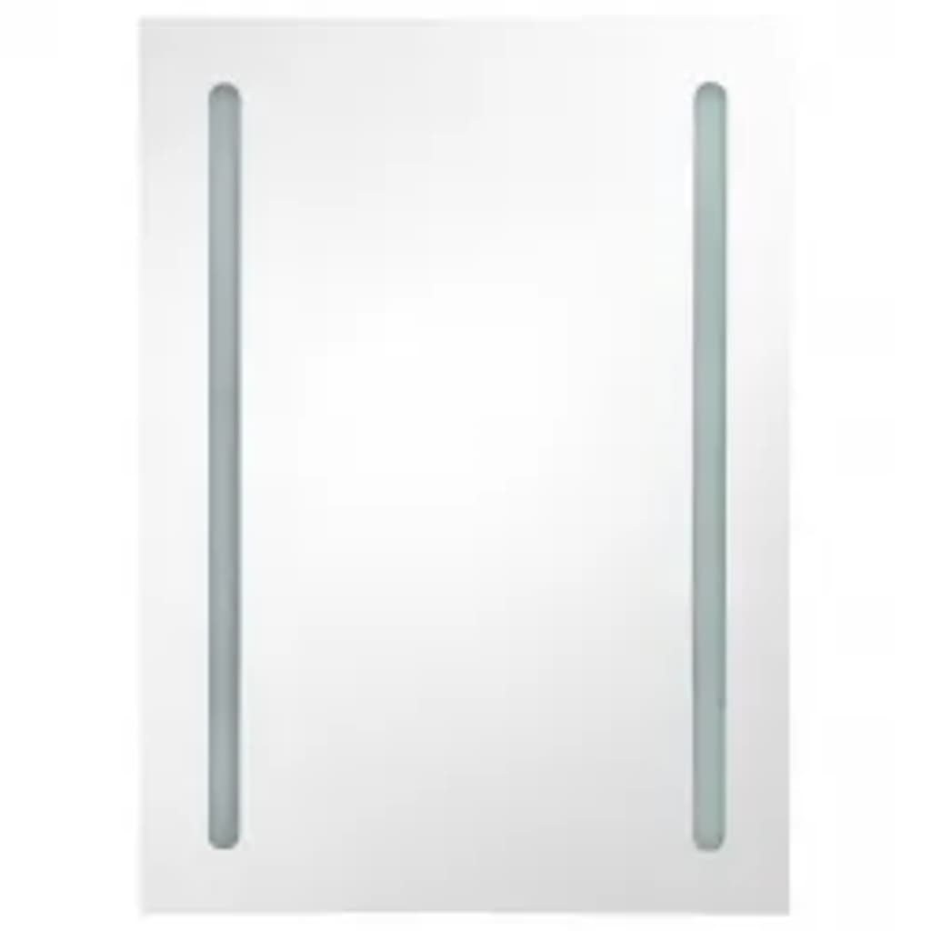 LED kupaonski ormarić s ogledalom boja betona 50 x 13 x 70 cm