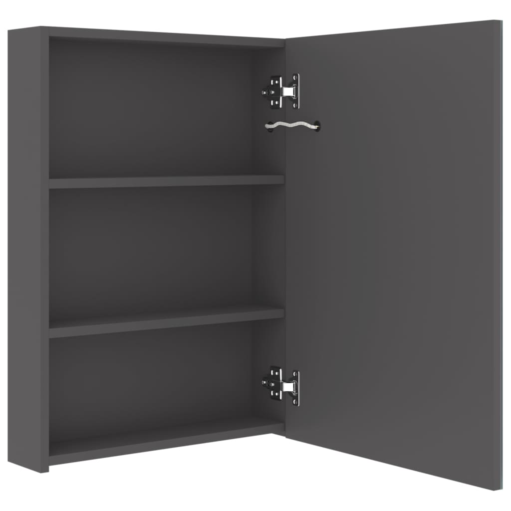 LED kupaonski ormarić s ogledalom sivi 50 x 13 x 70 cm