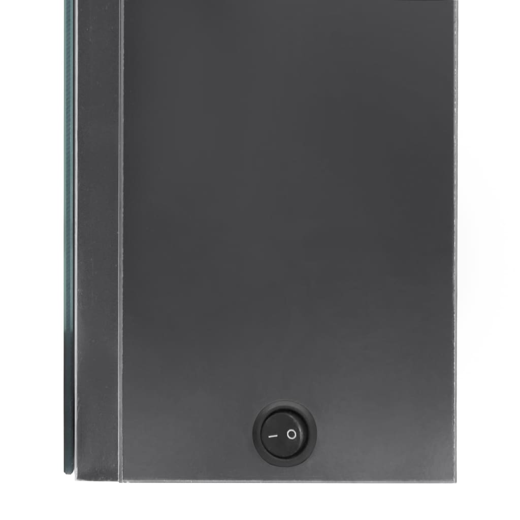 LED kupaonski ormarić s ogledalom sjajni sivi 80 x 12 x 68 cm