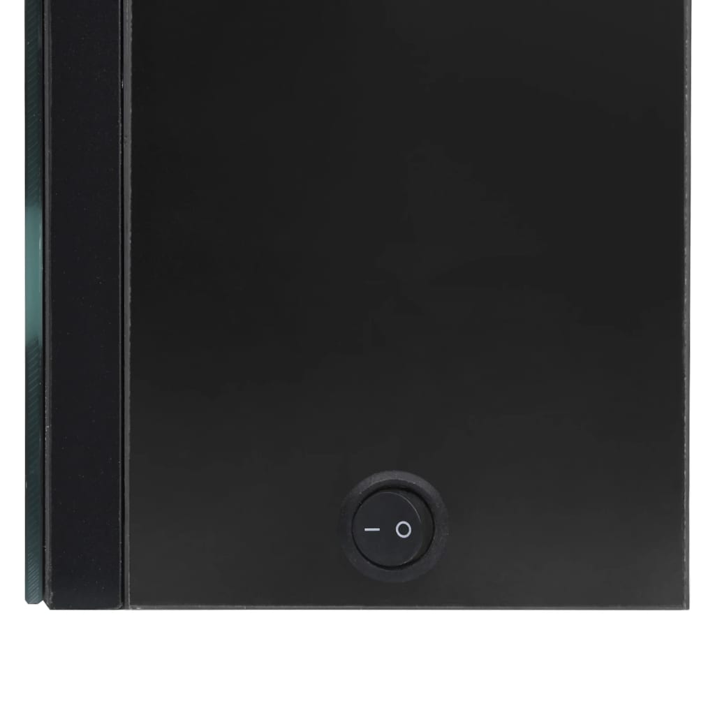 LED kupaonski ormarić s ogledalom 89 x 14 x 62 cm sjajni crni