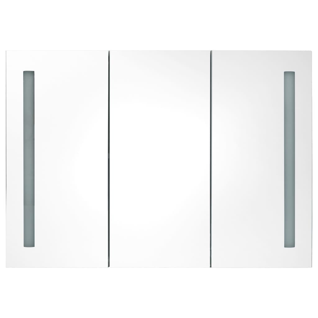 LED kupaonski ormarić s ogledalom 89 x 14 x 62 cm boja hrasta