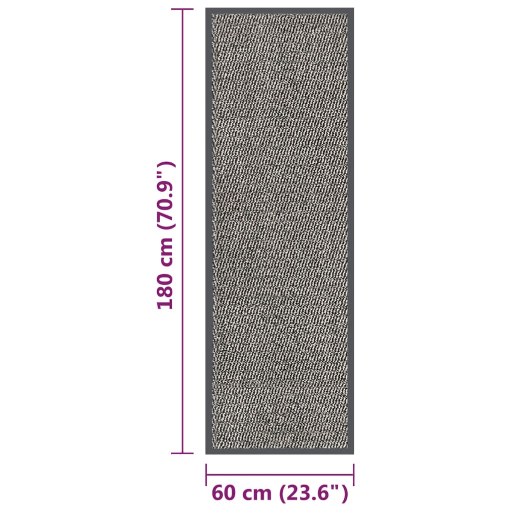 Čupavi otirač 60 x 180 cm svjetlosmeđi