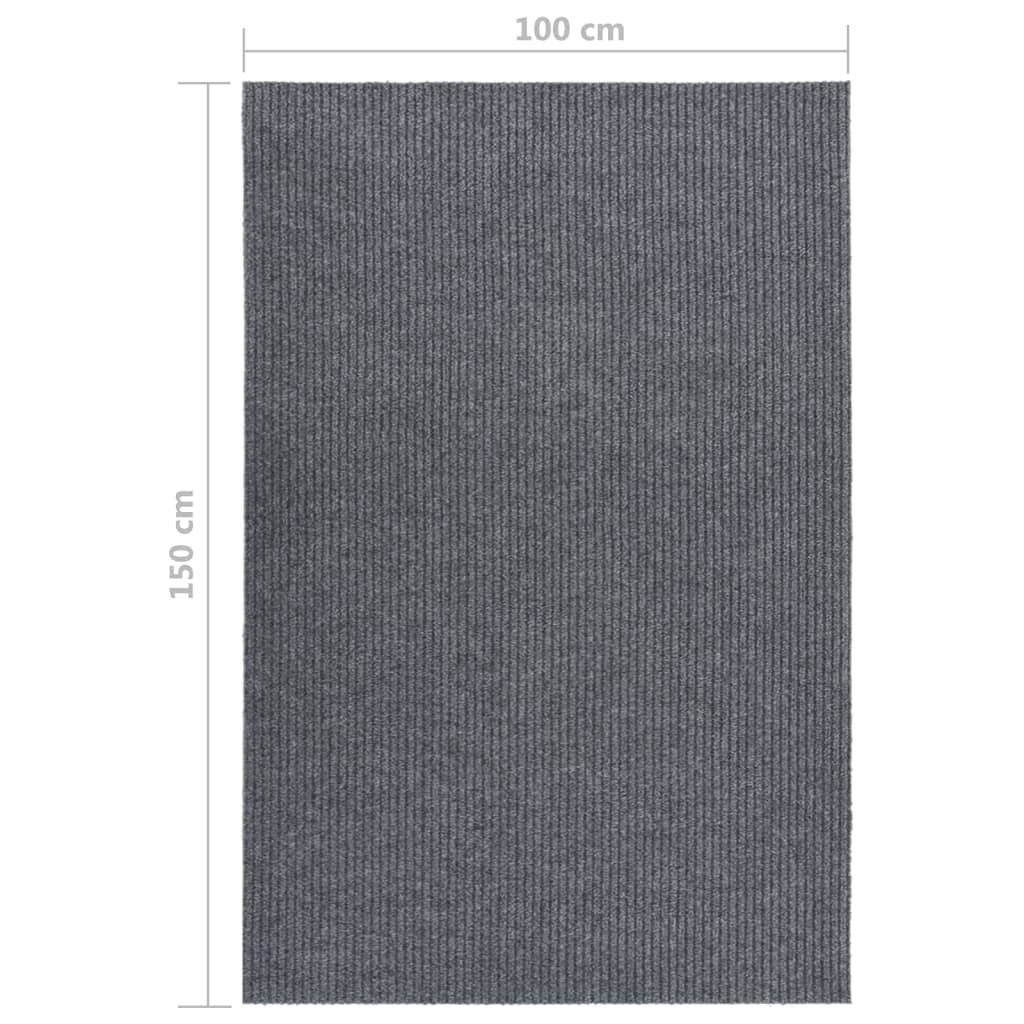 Dugi tepih za hvatanje nečistoće 100 x 150 cm sivi
