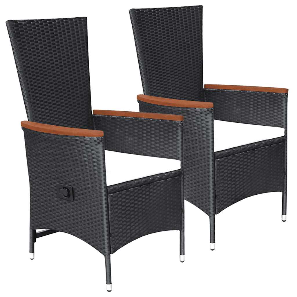 3-dijelni vrtni blagovaonski set crni