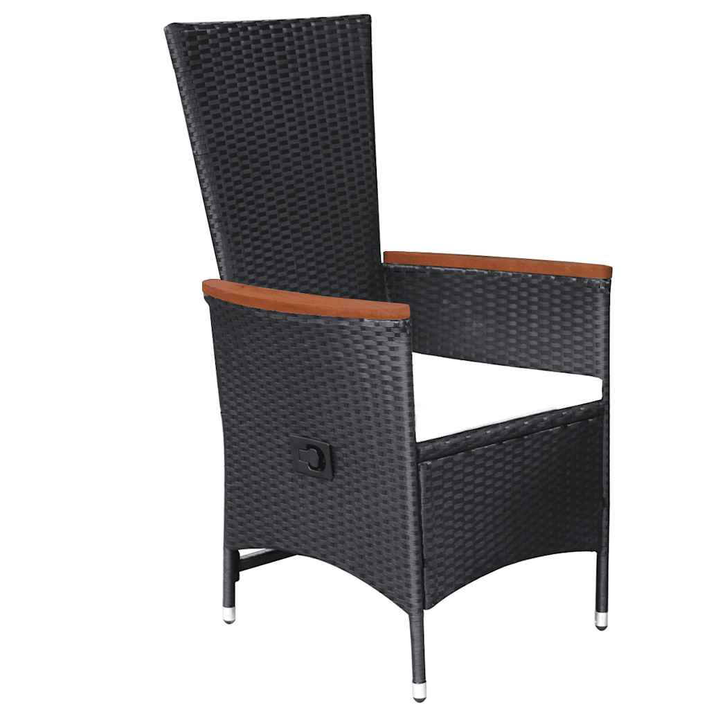 3-dijelni vrtni blagovaonski set crni