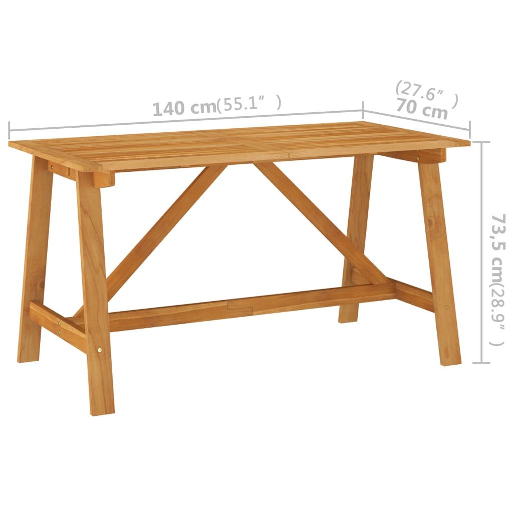 5-dijelni vrtni blagovaonski set smeđi