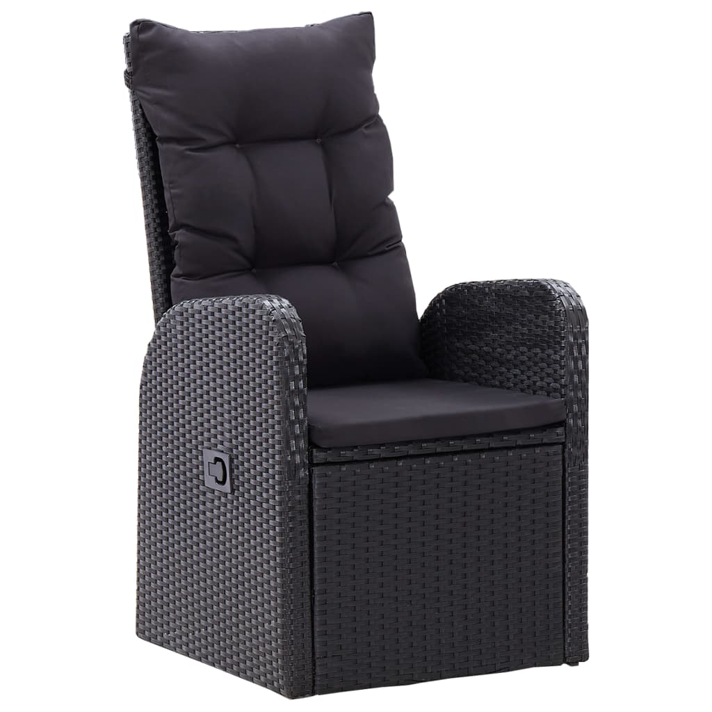 3-dijelni vrtni blagovaonski set crni