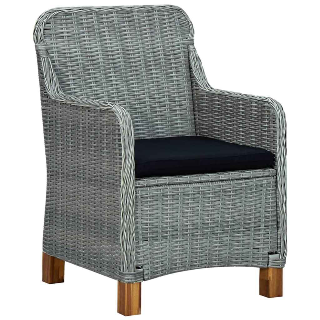 5-dijelni vrtni blagovaonski set svjetlosivi