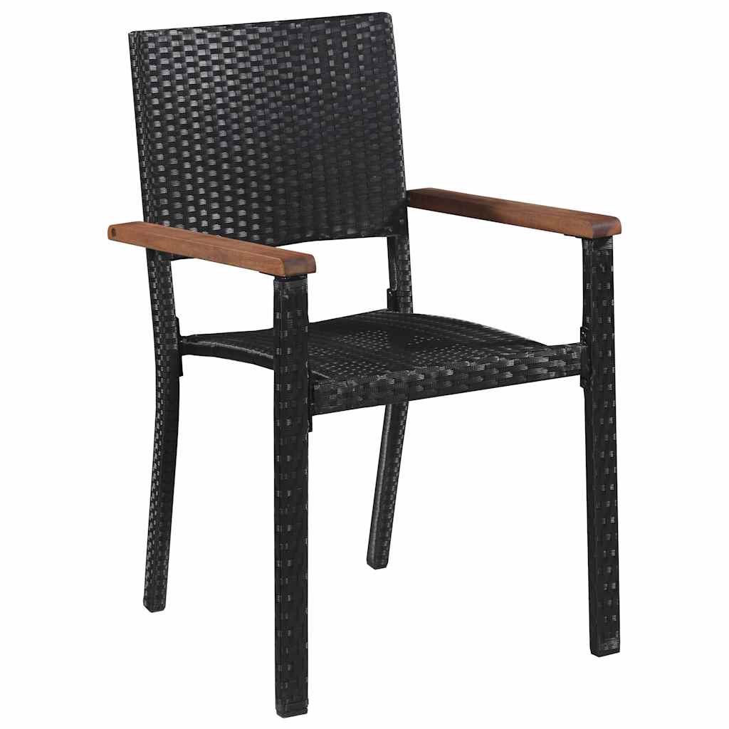 9-dijelni vrtni blagovaonski set crni