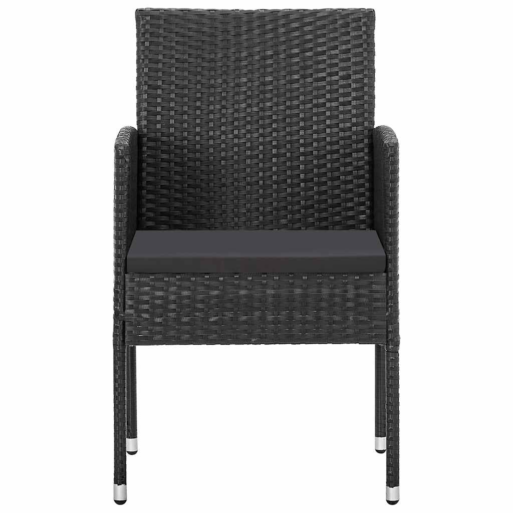 9-dijelni vrtni blagovaonski set crni