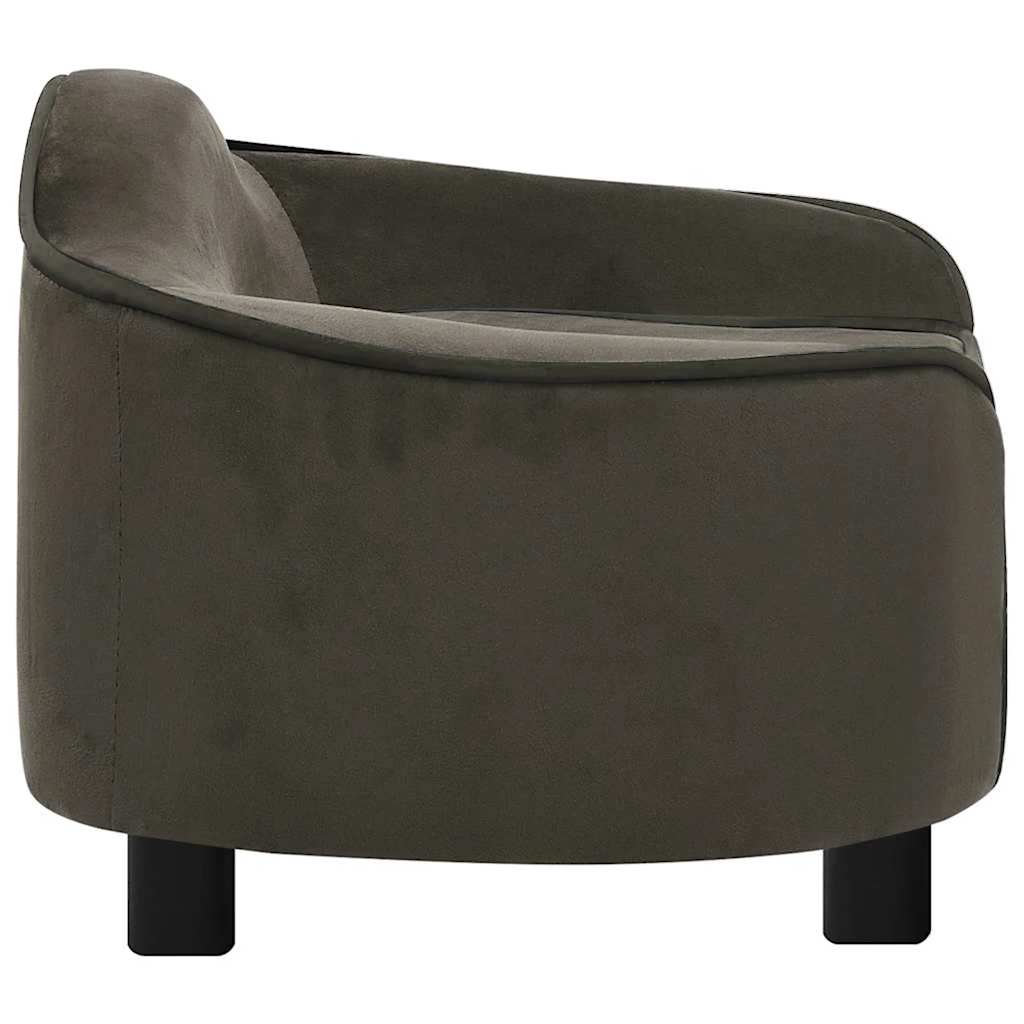 Sofa za pse tamnosiva 67 x 47 x 36 cm plišana