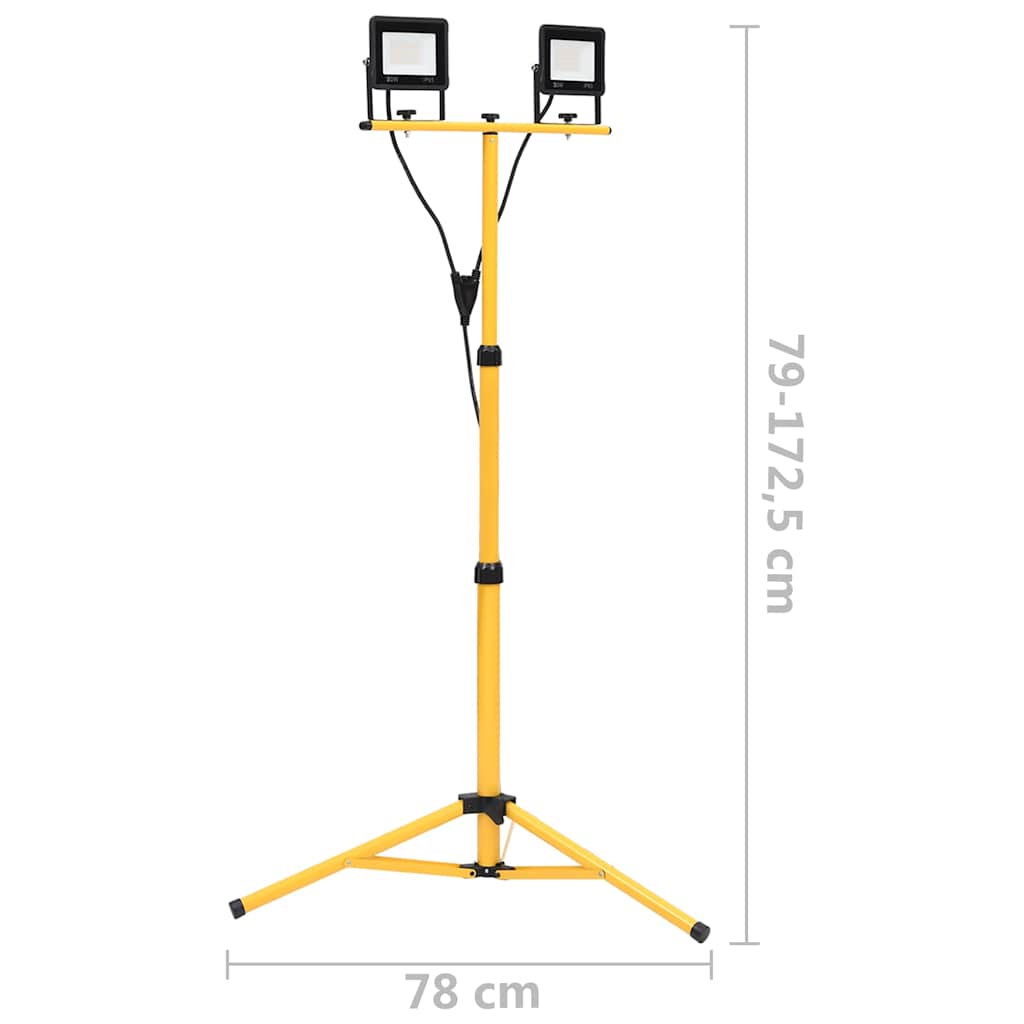 LED reflektor sa stativom 2 x 50 W topli bijeli