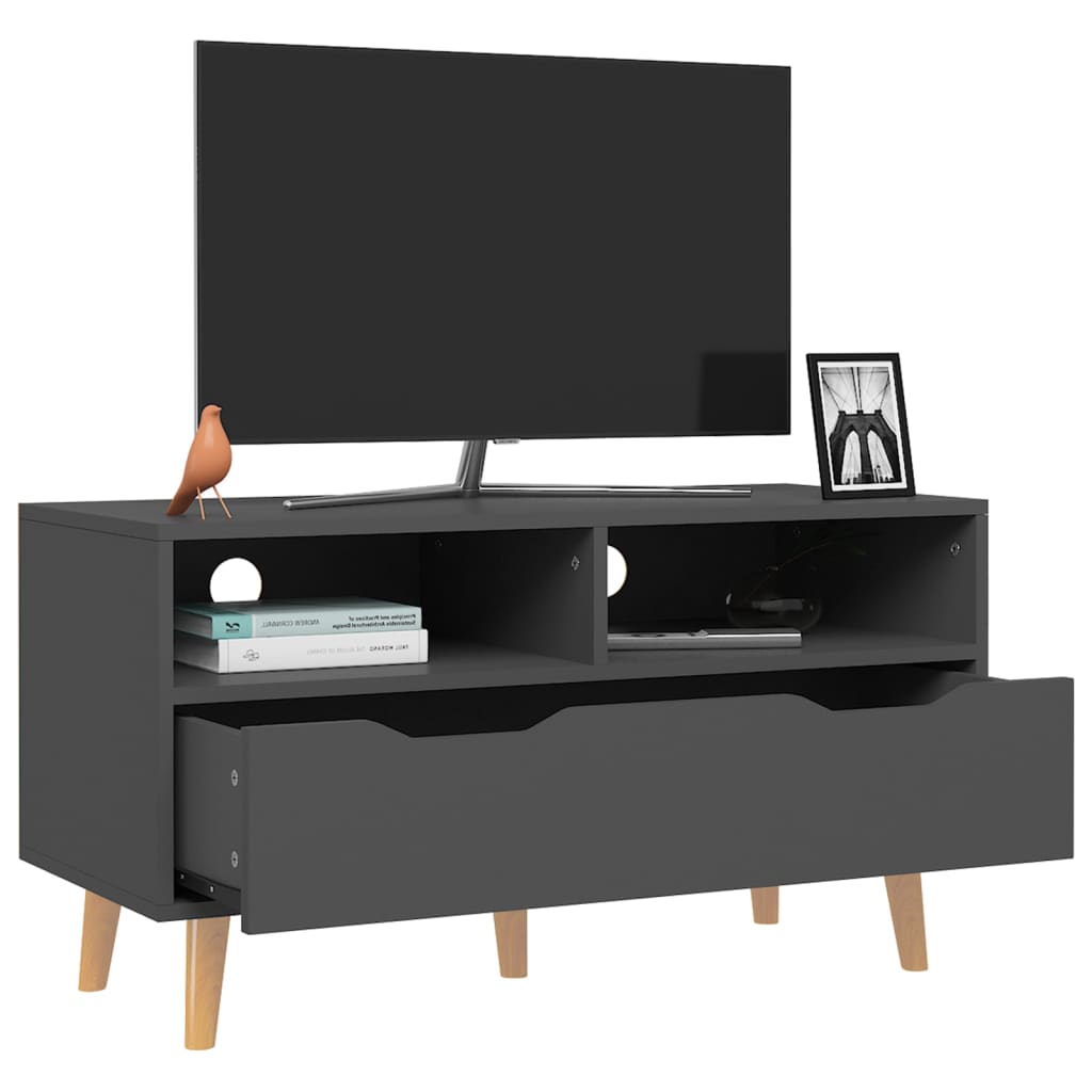 TV ormarić sivi 90 x 40 x 48,5 cm konstruirano drvo