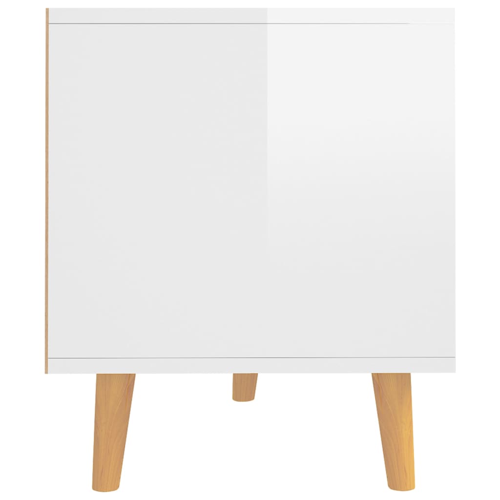 TV ormarić visoki sjaj bijeli 90x40x48,5 cm konstruirano drvo