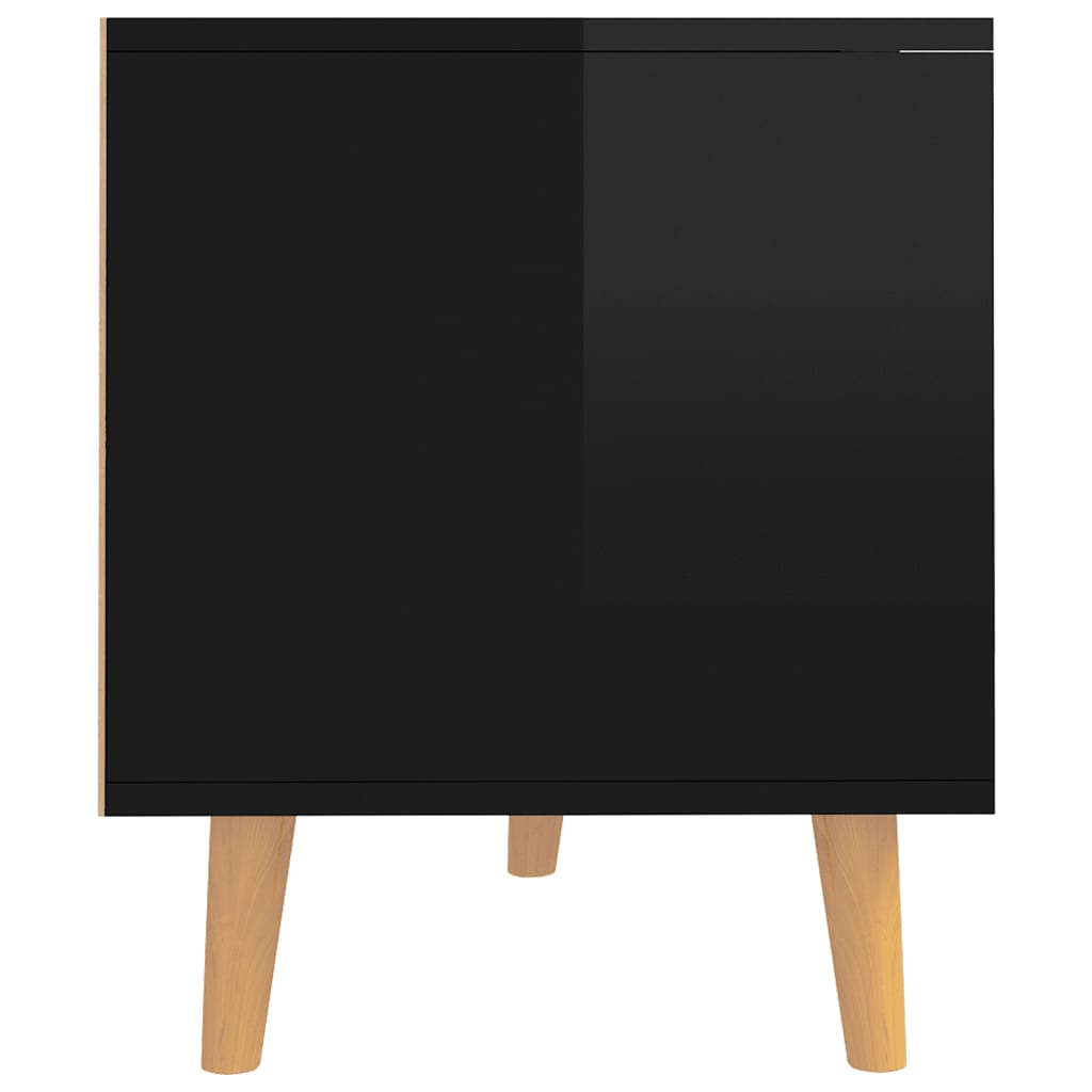 TV ormarić visoki sjaj crni 90 x 40 x 48,5 cm konstruirano drvo