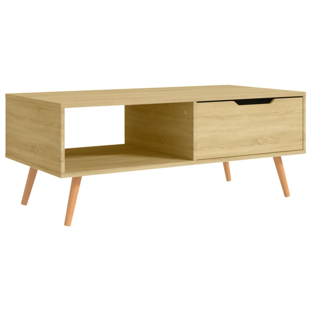 Stolić za kavu boja hrasta 100 x 49,5 x 43 cm konstruirano drvo