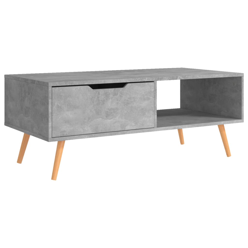 Stolić za kavu boja betona 100 x 49,5 x 43 cm konstruirano drvo