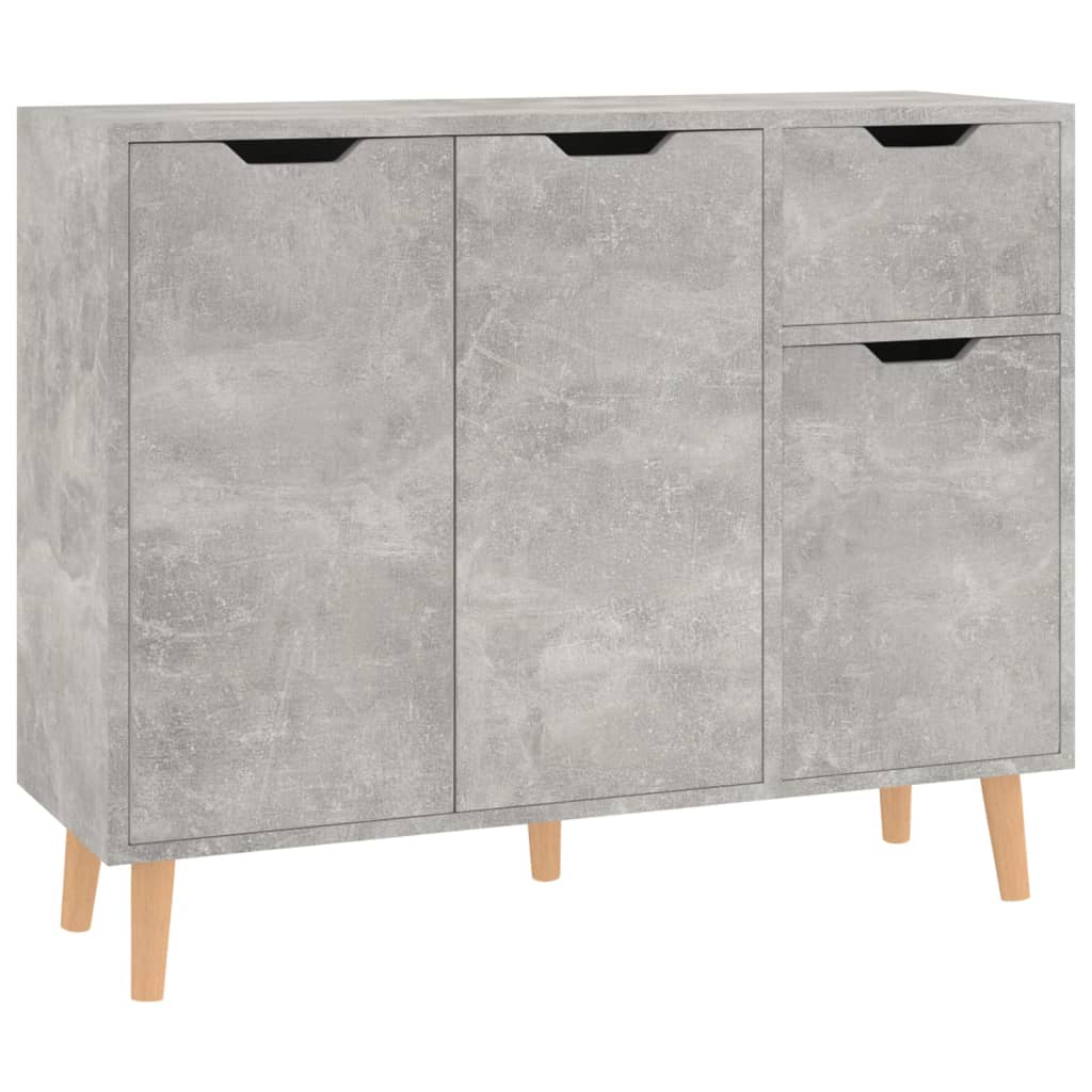 Komoda siva boja betona 90 x 30 x 72 cm konstruirano drvo