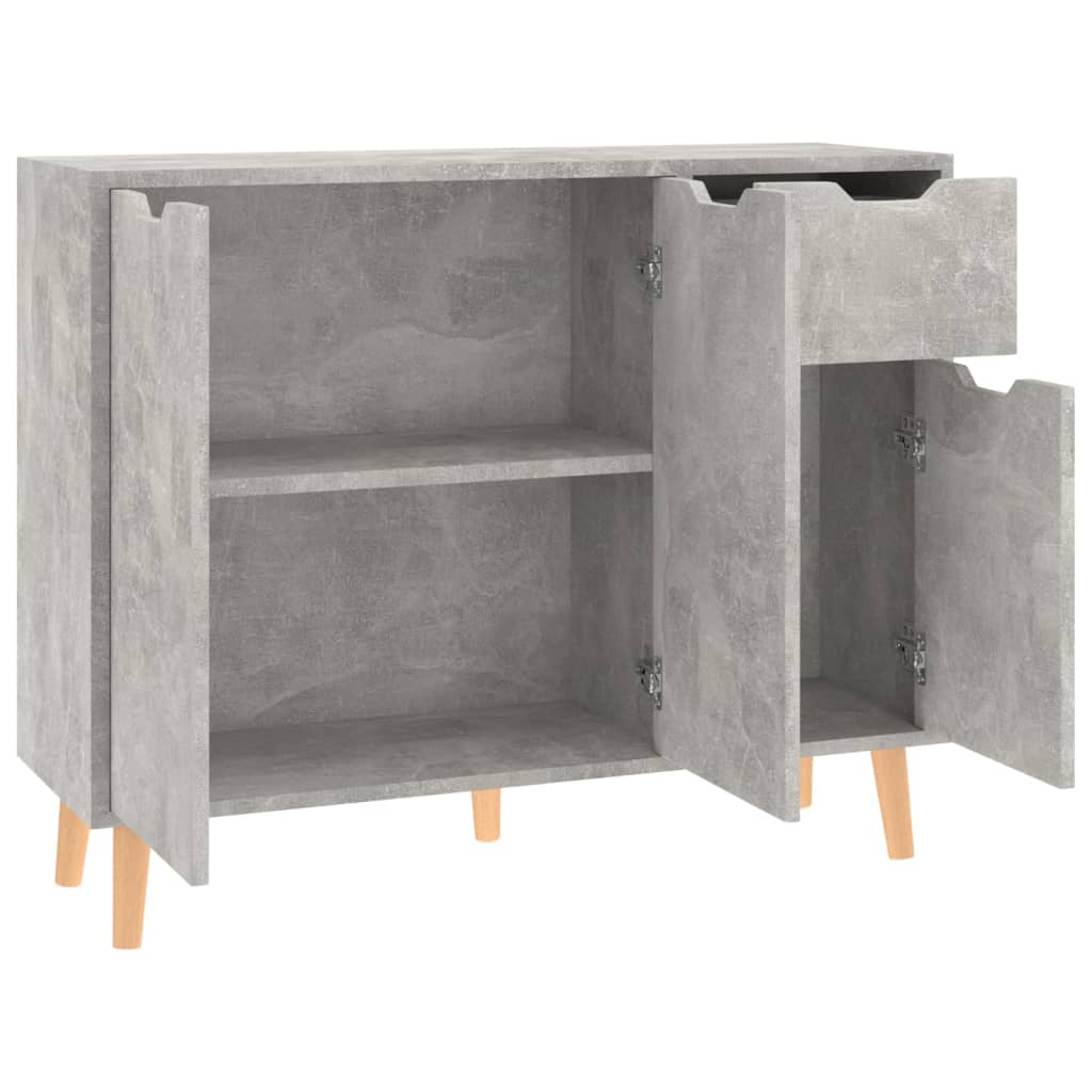 Komoda siva boja betona 90 x 30 x 72 cm konstruirano drvo