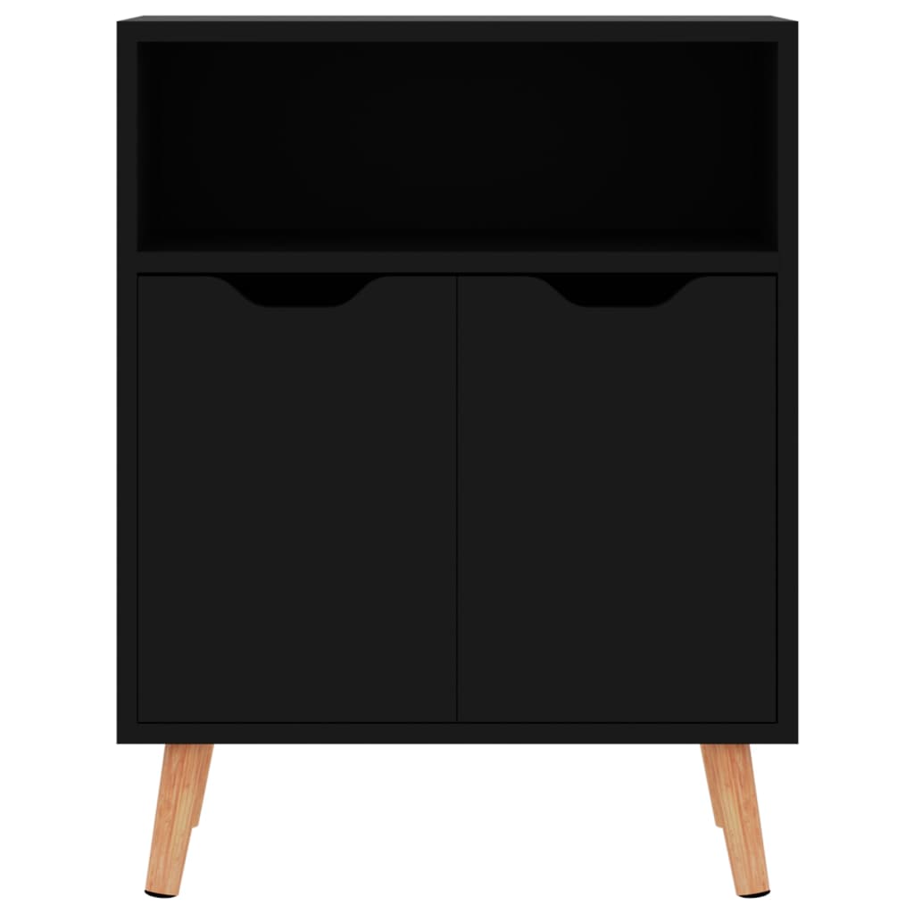 Komoda visoki sjaj crna 60 x 30 x 72 cm od konstruiranog drva
