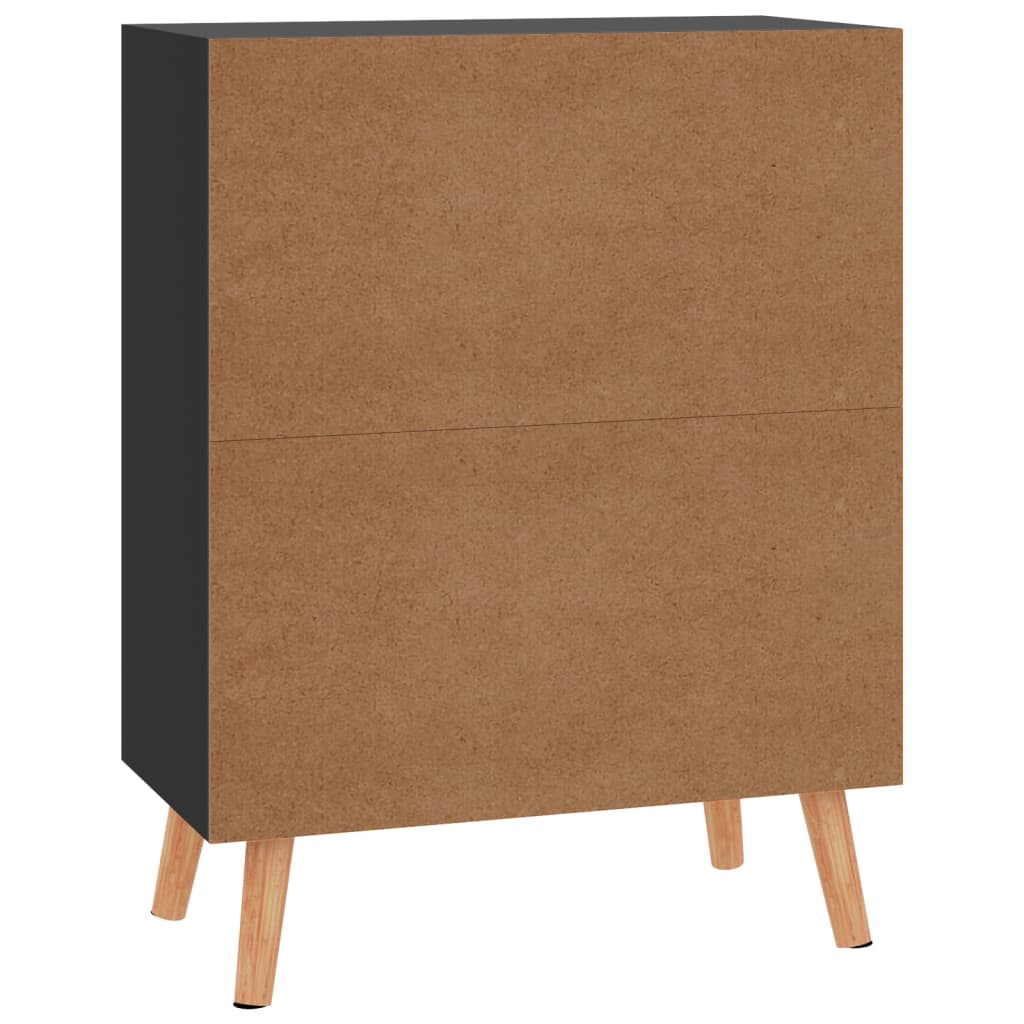 Komoda visoki sjaj crna 60 x 30 x 72 cm od konstruiranog drva