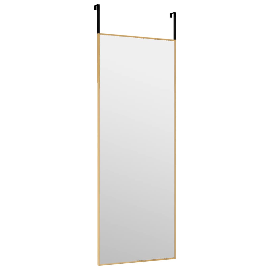 Ogledalo za vrata zlatno 30 x 80 cm od stakla i aluminija