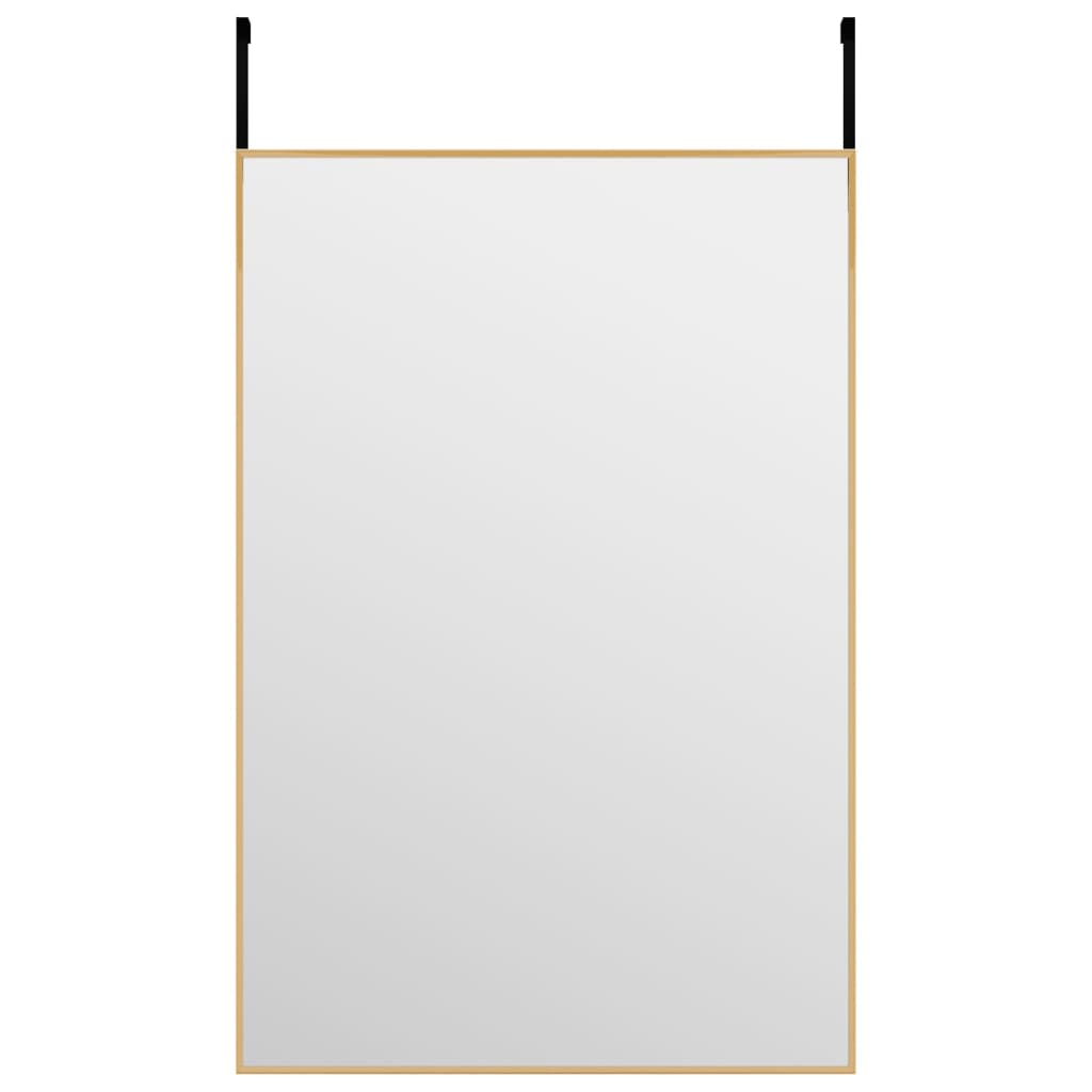 Ogledalo za vrata zlatno 40x60 cm od stakla i aluminija