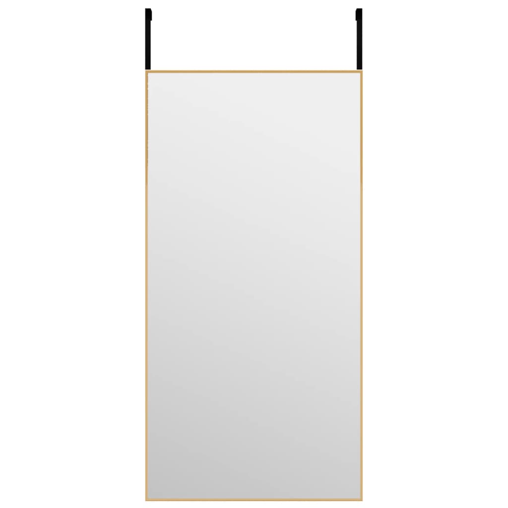 Ogledalo za vrata zlatno 40x80 cm od stakla i aluminija