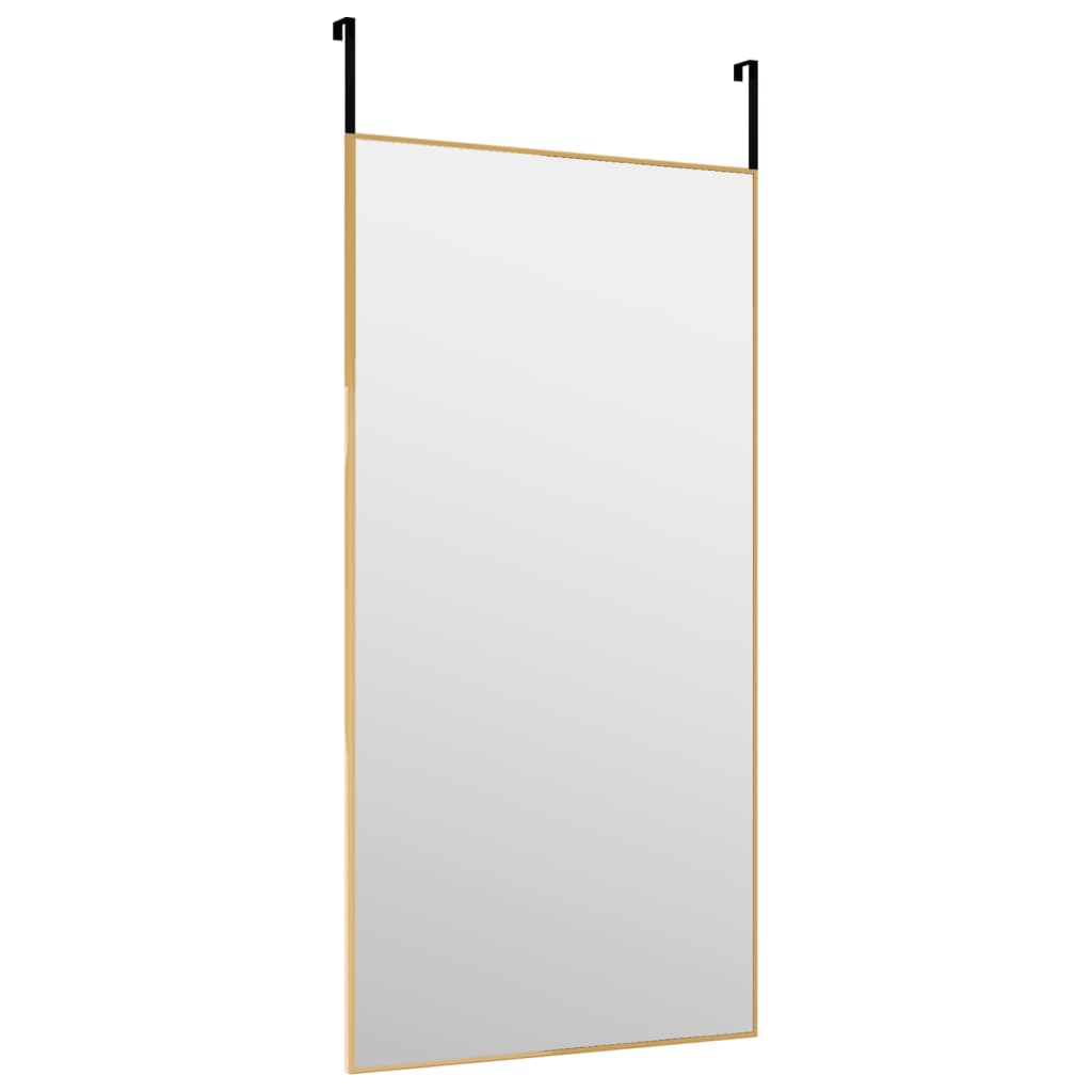 Ogledalo za vrata zlatno 40x80 cm od stakla i aluminija