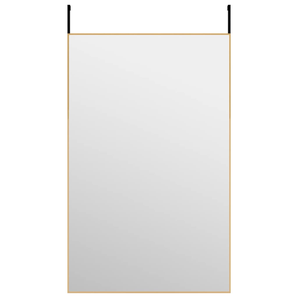 Ogledalo za vrata zlatno 50x80 cm od stakla i aluminija